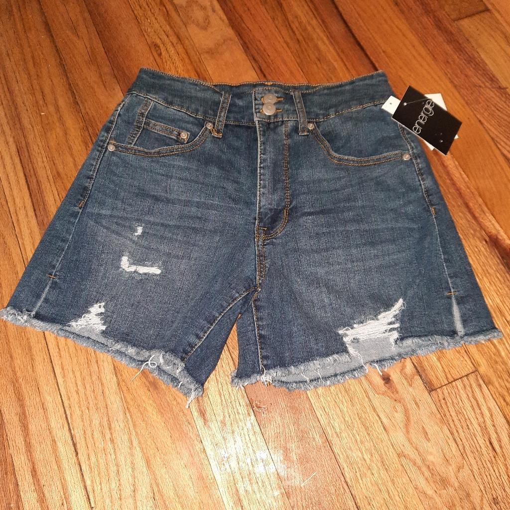 Women's Energie Ripped Stretch Denim Shorts